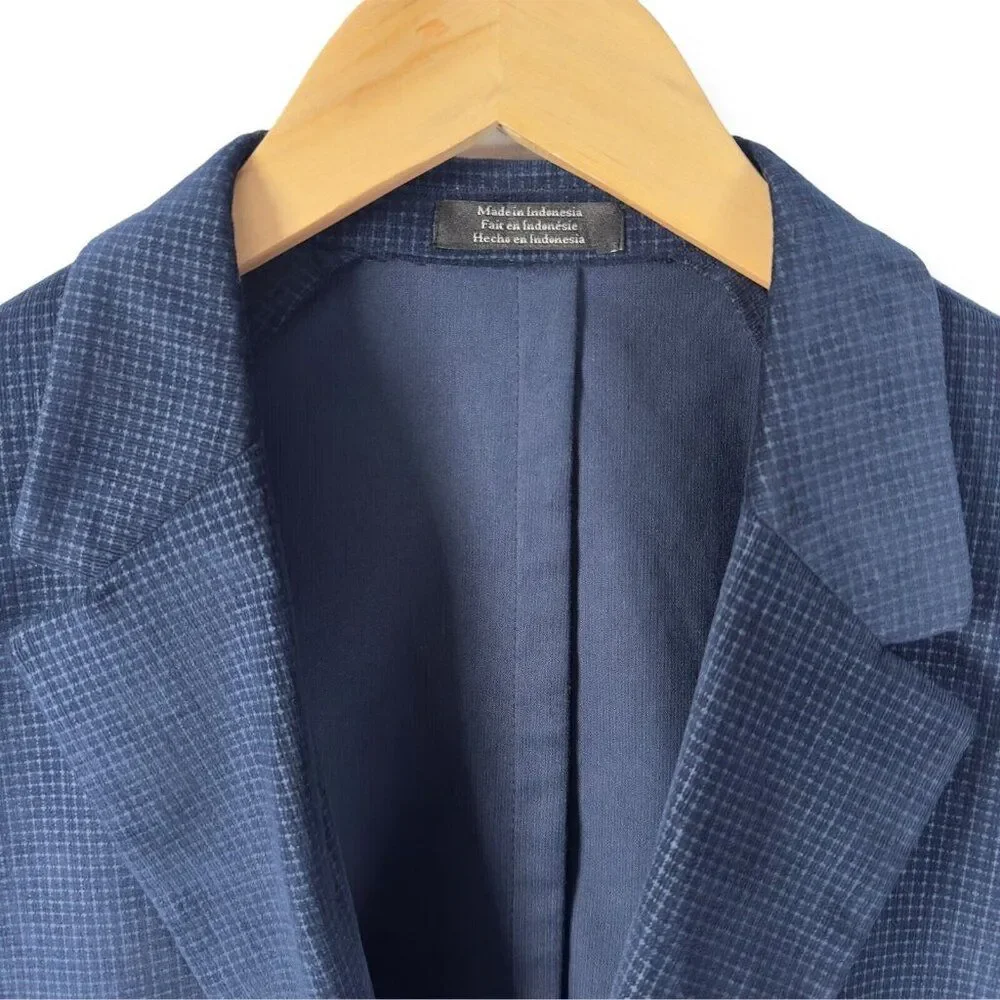 Vince Camuto Navy‎ Blue Men's Medium Cotton Sport Coat Blazer